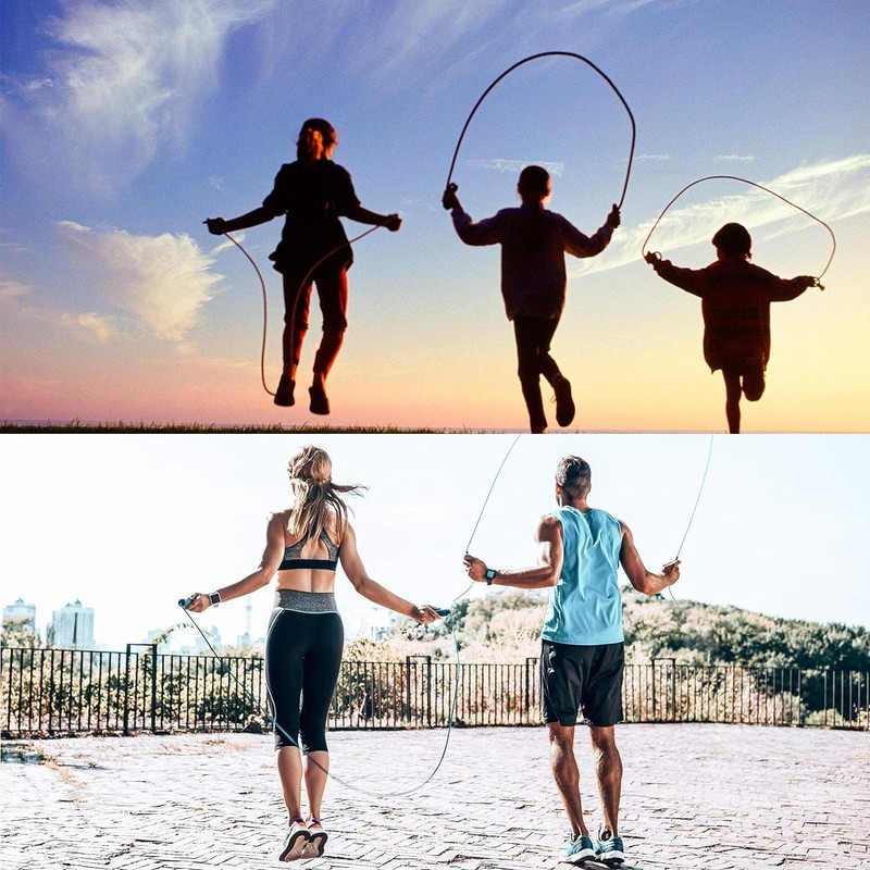 PVC Skipping Rope - Adjustable Length Jump Rope for Fitness,