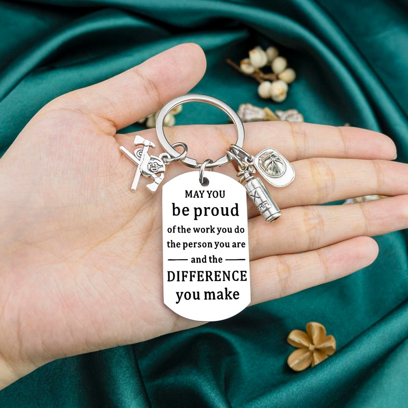 WXCATIM Firefighter Gifts: Keychain Fire Fighter Accessories For Men