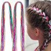 80PCS Hair Braiding Thread, Rainbow Gradient Hair Wraps String for