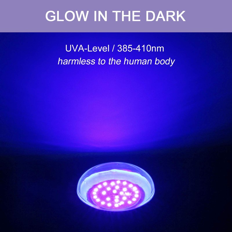 GREENIC LED UV Black Light Bulbs 15W(100w Equivalent) BR30 E26