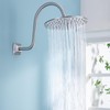 SEABEFORE Shower Arm 13 Inch Shower Extension Arm Brushed Nickel