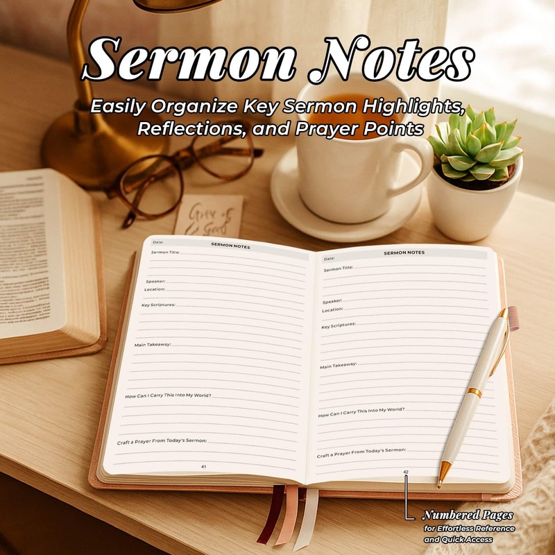Bible Study Journal for Women – Guided Christian Notebook with