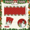 Peryiter 2 Pcs Christmas Snowman Tablecloth 54 x 108 Inch