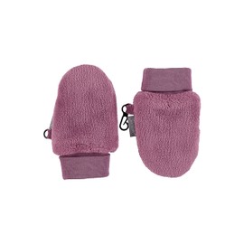 Sterntaler Unisex Baby Mittens Without Thumb Made of Teddy Fleece, Elastic Cuffs, Pink, 1, pink