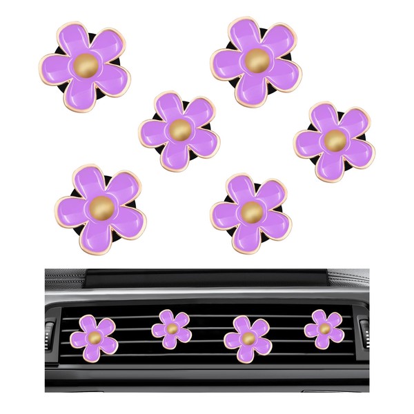 povtii 6PCS Car Air Vent Clip, Daisy Flower Car Scents