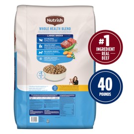 Nutrish™ Large Breed Real Beef, Pea, Carrot & Brown Rice Recipe Whole Health Blend Dry Dog Food, 40 lb. Bag