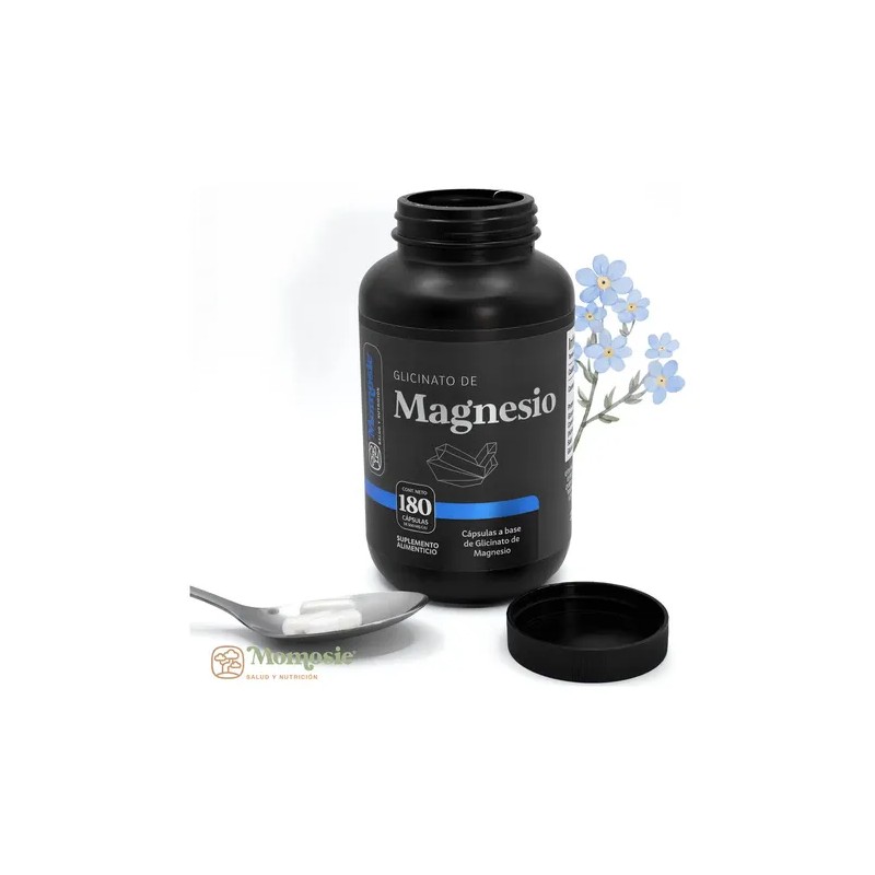Glicinato Magnesio Momosie 180 Cápsulas 500 Alta Absorción Biodisponibilidad Bienestar