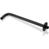 Regadera De Pared Acero Inoxidable Negra Mate 20cm Cuadrada Con