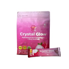 Crystal Glow Lychee 50,000mg Hydrolyzed Marine Collagen Mix - New & Improved