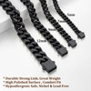 5mm Black Metal Filled Stainless Steel Chunky Miami Cuban Chains