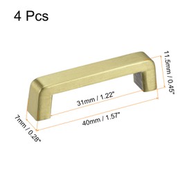 uxcell Arch Bridge Buckle, 4Pcs 1.57 Inch Metal D-Ring Connector Buckles Shackle for Bag Hanger Purse Strap DIY Craft, Bronze