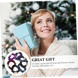 Minkissy 10pcs Crystal Hair Bands for Girls Elastic Seamless Ponytail Holders Chic Water- Hair Accessories for Women for Everyday Use and Special Occasions Random Style