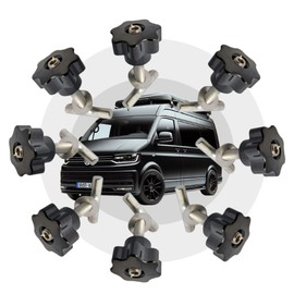 8 x Screws + Nuts Compatible with VW Bulli Bus T5 T6 Multivan Set Accessories Guide Rail Load Locking Screws Transporter California Mounting Screws Multiflex Board