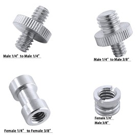 Namvo 20 pieces 1/4 to 1/4 Screw 1/4 to 3/8 tripod thread adapter screw tripod thread adapter for camera tripod monopod light stand
