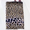 WHITE FANG MA022 Women's Scarf, Large, Leopard Pattern, Animal, Stylish,