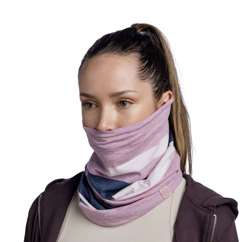 Buff Merino Move Pansy Unisex Multifunctional Scarf One Size