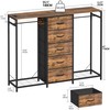 Espelism Dresser for Bedroom with Clothes Rack 5 Drawer Dresser