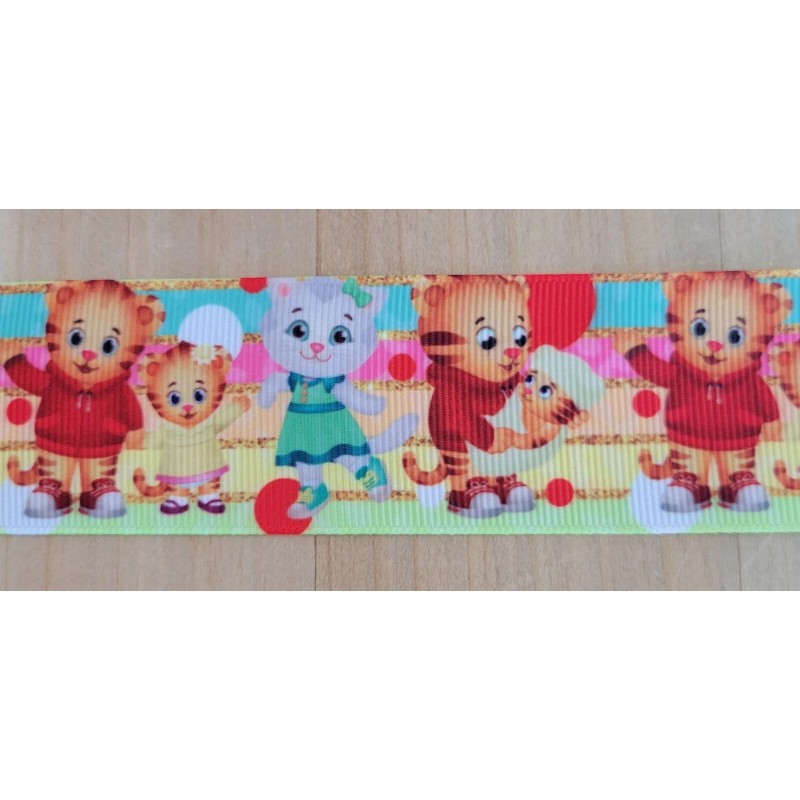 7/8 & 1.5" (1 YD) Daniel Tiger Grosgrain Ribbon Katerina