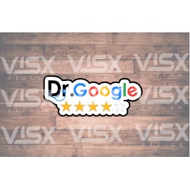 VISX Dr. Google Hard Hat Vinyl Sticker Joke Sarcastic Laptop Truck Car Funny