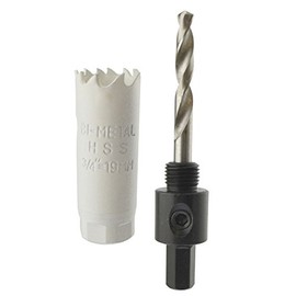 19mm HSS Hole Saw Holesaw Bi-Metal Blade Cutter Drill and Drill Adaptor Arbor