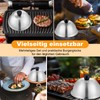 TEAMFAR Stainless Steel Burger Bell Set (4, 15.3 x 9.4