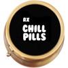 Rx Chill Pills Brass Round Pill Box