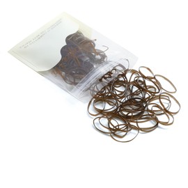 Dofash 2 x 50 mm No Damage Small Elastic Hair Ties Rubber Bands for Hair Elastic Hair Bands Hair Bobbles for Women's Hair - 200 Pieces (Rose Gold)