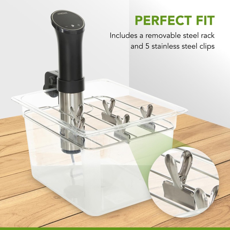 Sous Vide Container 12 Qt Compatible with Anova All Models,Breville