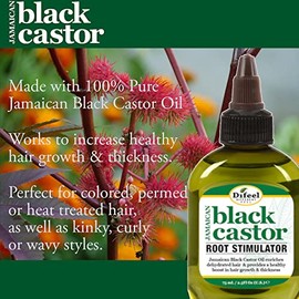 Difeel Estimulador de raíz de crecimiento superior de ricino negro jamaicano 2.5 oz.