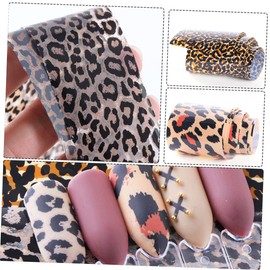 FRCOLOR Leopard Nail Art Stickers of Decorative Transfer Decals for Creative Fingernail Designs for Parties and Manicures Easy to Apply and Unique Styles