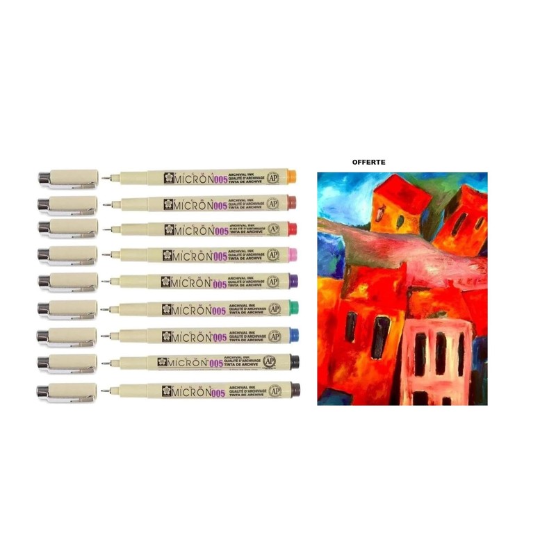 Pigma Mirron Sakura 005 - Set of 9 Colours, Set