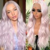 QD-Tizer Ice Pink Body Wave Lace Front Wigs Glueless HD