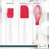 Silicone Whisks for Cooking, Non-Scratch, Clear Acrylic Handle, Hanging Hook,