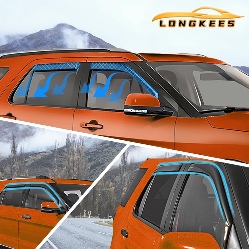 in-Channel Window Visors Rain Guards FIT Jeep Wrangler JL 2018-2025/Gladiator