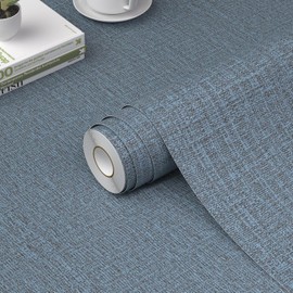 WADILE Papel tapiz de despegar y pegar, 15.7 x 78.7 pulgadas, papel de contacto de tela de zacate para gabinetes/encimeras, impermeable, papel de pared para tirar y pegar para recámara, papel pintado autoadhesivo con textura