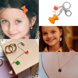 MJARTORIA Charms Pendant Set, Make Your Own Jewellery Pendant, Resin Bubble Tea, Unicorn, Butterfly, Bear Craft for Earrings, Bracelet, Necklace, Keyring, DIY Gift, resin, Resin