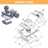 Pack of 6 Earth Clamp Aluminium, FUKPO Solar Panel Bracket