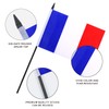JBSJBS France Desk Flag 12" Solid Pole Deluxe Set French