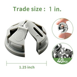 Arborix Electrical Box Knockout Plugs Connectors Junction Box Adapter Clap Non-metallic Push In Connectors Snap In Conduits Fittings Plastic Knockout Connectors Sizes 1 Inch 40 Pcs