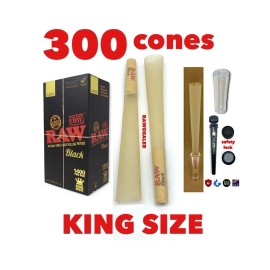 RAW black king size cone(300PK)+ph