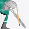 Stainless Steel Protractor 0-180 Degrees, Woodworking Ruler Angle Finder, Metal