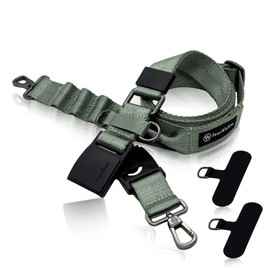 FeasibleSite Smartphone Shoulder Strap, Touch Settlement, Length 39.4 - 61.0 inches (100 - 155 cm), Width 1.0 inches (25 mm), Shimano Grey