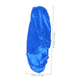 VICASKY 1 Set Three Piece Turban Cap Bonnet Elastic Silk Night Sleeping Hat Long Women Soft Hair Care Hat Comfortable Hair Hat Curly Hats Home Sleeping Hat Blue Satin