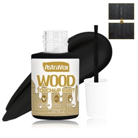 AstraVox Wood Touch Up Paint, 1.5 Oz Black Paint for Repair Scratches, Spots and Chips, Strong Adhesion Quick Dry Touch Up Paint Pen for Wood Doors Tables Furniture Kitchen Cabinets Dressers