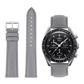 TStrap Strap for Moonswatch Swatch Omega - Leather Watch Band Compatible with Omega x Swatch Moonwatch - 20mm Quick Release Watch Straps Replacement for Moonswatch Speedmaster