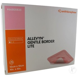 Allevyn Gentle Border Lite Dressing 4 x 4 (Box of 10), Smith & Nephew # 66800835 by Allevyn