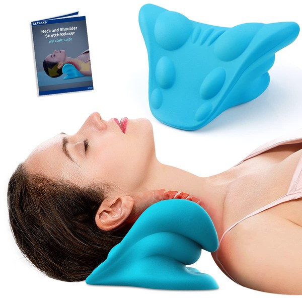 REARAND 3 in 1 Neck Cloud for Neck Pain Relief in Cervical Spine Alignment, Shoulder Pain，Back Lumbar Spine Pain, Neck and Shoulder Relaxer,TMJ Chiropractic, Neck Stretcher,Posture Corrector