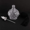 Topxome 80ml Clear Crystal Vintage Style Perfume Bottle Silver Long