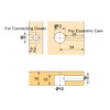 LOOTICH Fixing Screw Eccentric Cam Ø11.8mm and Bolts Fitting Dowels