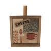 Kitchen Roll Holder Made Of Wood And Ceramic with Coffee